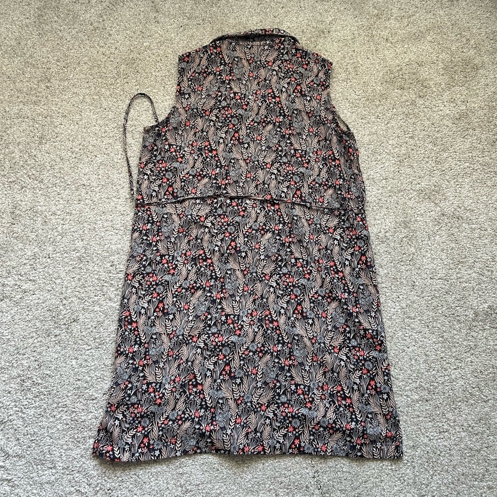 LOFT Outlet Floral Mini Tie Waist Dress - Picture 7 of 8